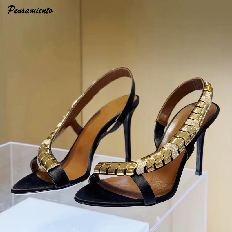 Summer Clothing Items - Luxe strass-pailletten satijnen dames gladiatorsandalen mode