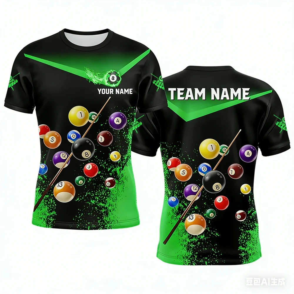 Summer Clothing Name - Mode Biljart Sport Heren T-Shirt 3D
