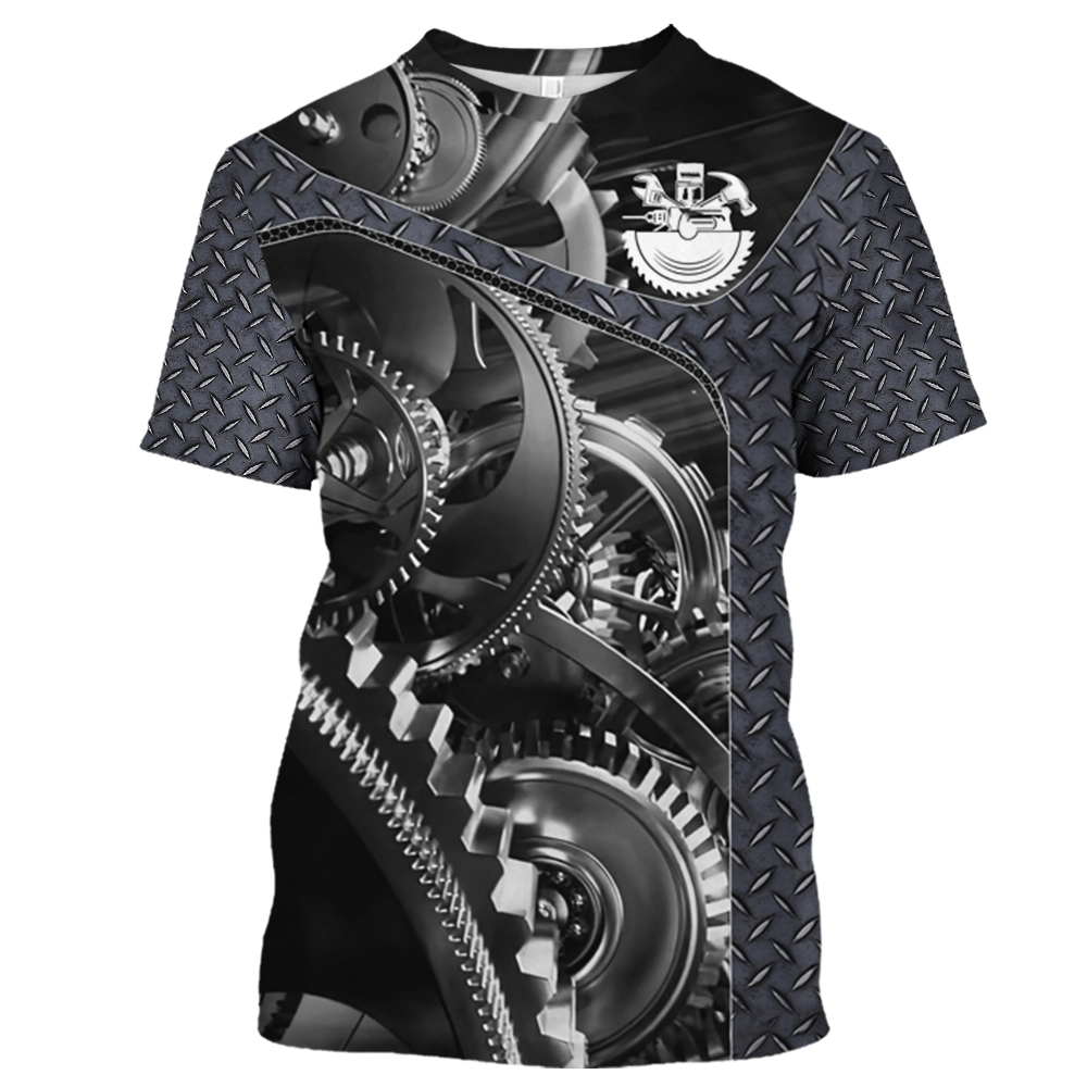 Summer Clothing Name - Vintage T-shirt Monteur 3D Print Tops