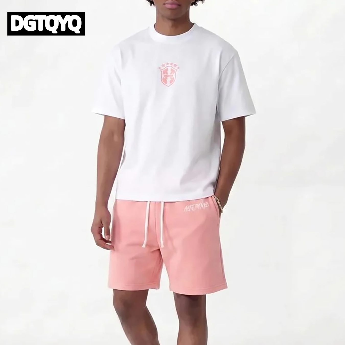 Summer Clothing Haul - Zomerse nieuwe roze geborduurde casual shorts