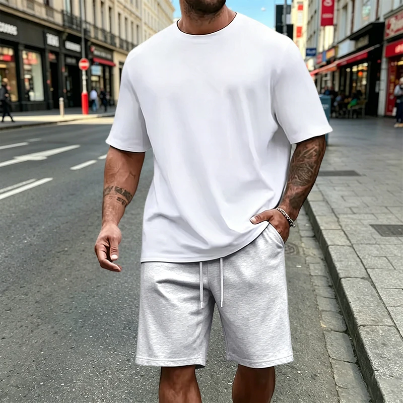Summer Clothes Fashion - Herenshirtset Casual O-hals T-shirts Trainingspak 2026
