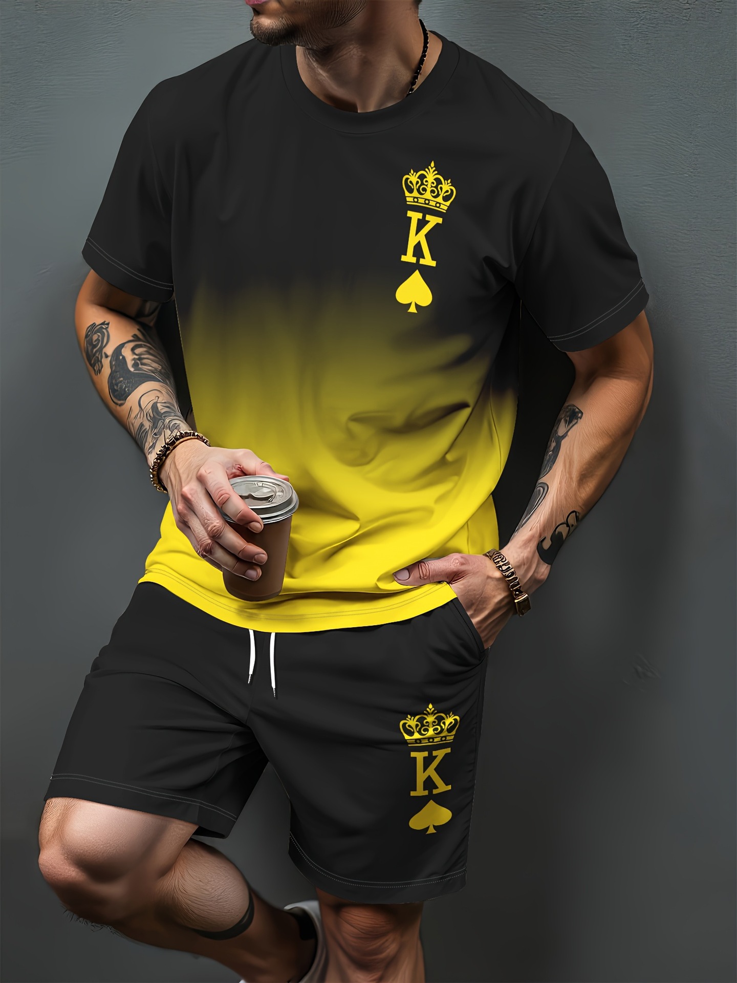 Gradiënt Letter Patroon 3D Pri - Summer Clothing Items recensie en prijs