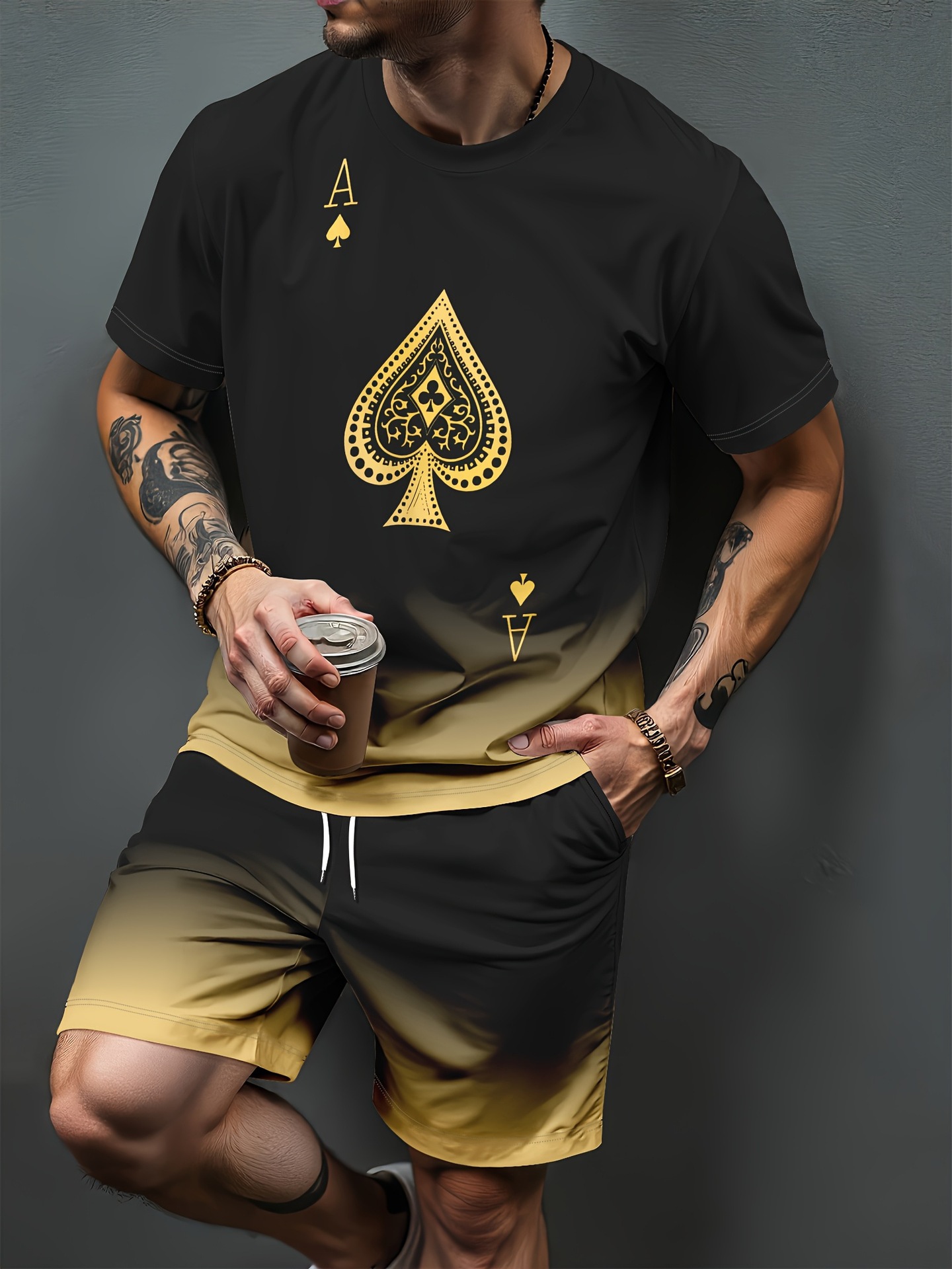 Gradiënt Letter Patroon 3D Pri - Summer Clothing Items recensie en prijs