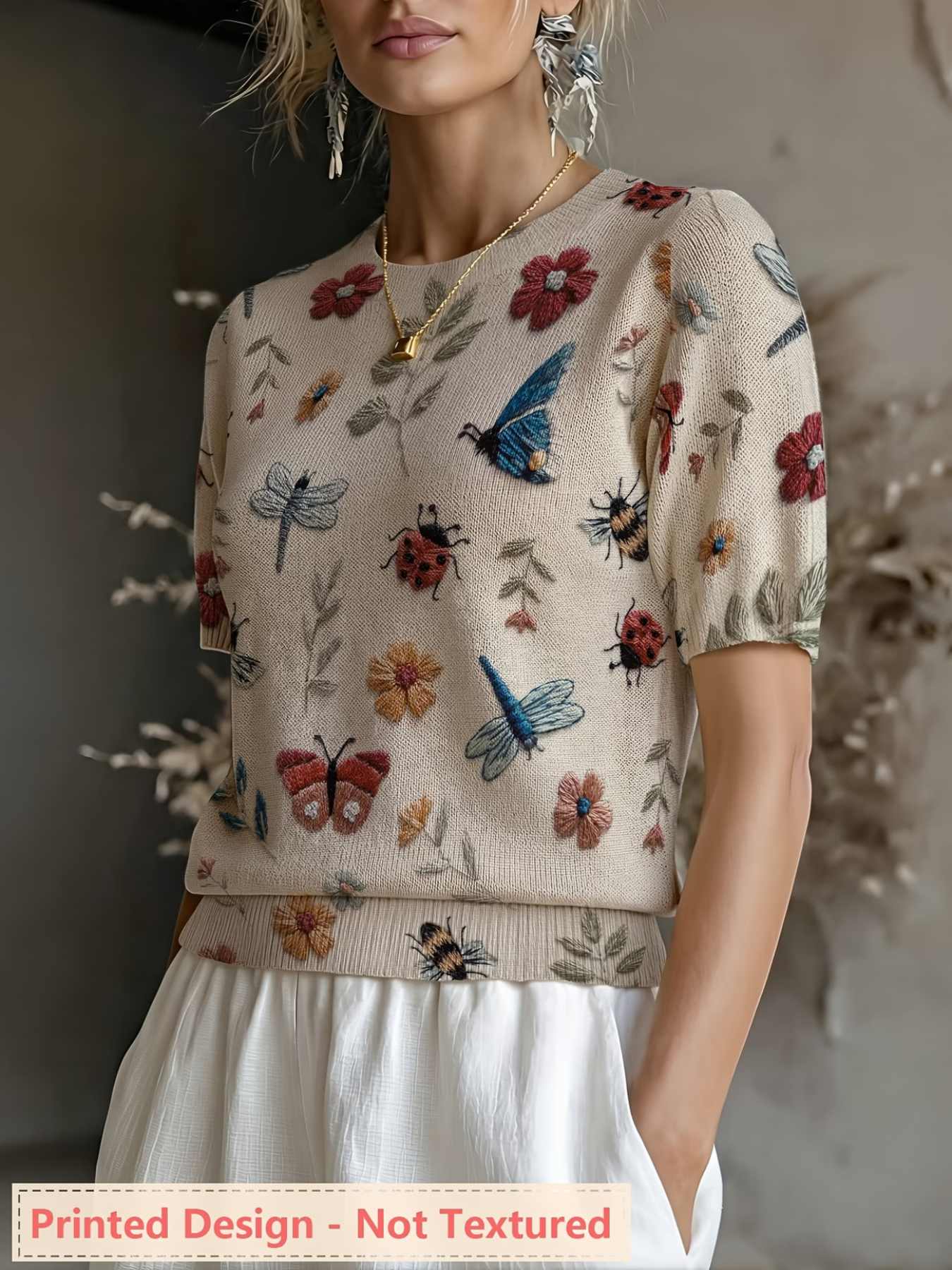 Bedrukt ontwerp - Niet-getextu - Summer Clothing Yarn recensie en prijs