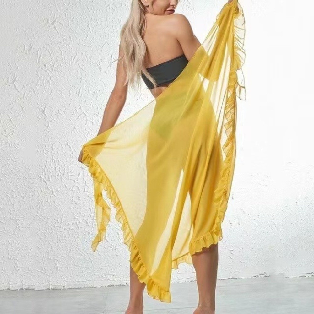 Wikkel-sjaal met ruches, saron - Sarong Pareo Wrap recensie en prijs