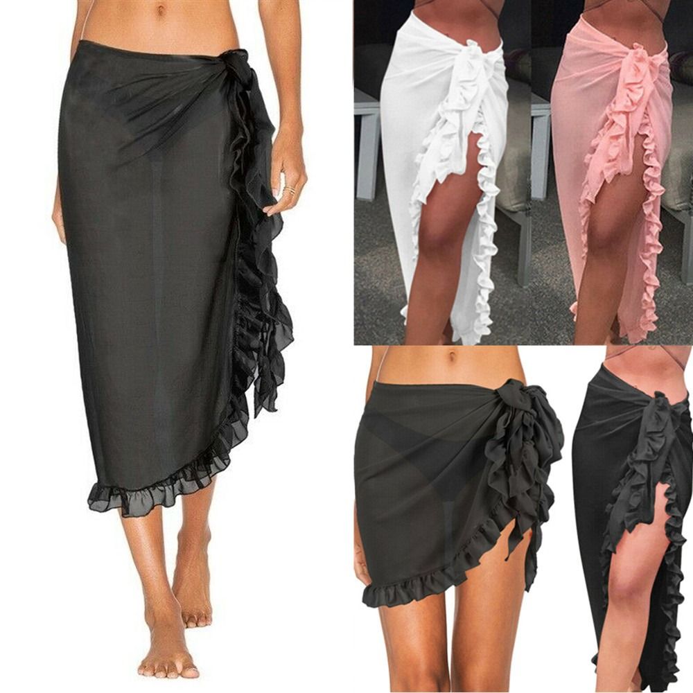 Wikkel-sjaal met ruches, saron - Sarong Pareo Wrap recensie en prijs