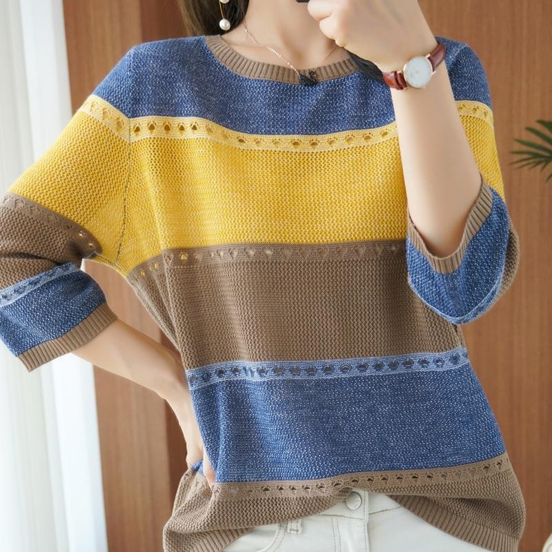Vrouwen Trui 3/4 Mouw Koreaans - Summer Clothing Yarn recensie en prijs