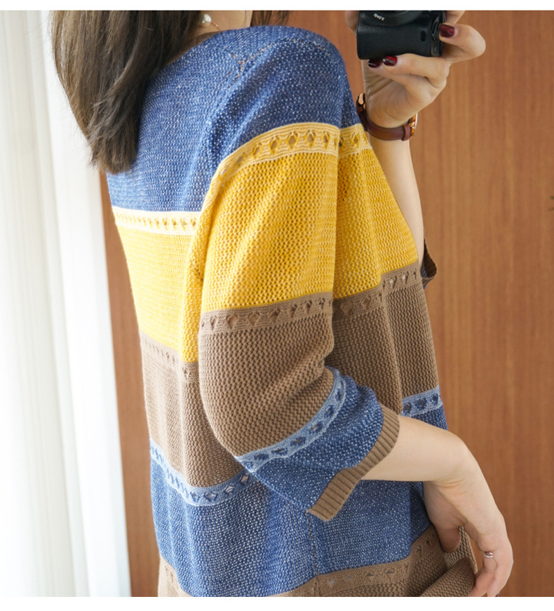 Vrouwen Trui 3/4 Mouw Koreaans - Summer Clothing Yarn recensie en prijs