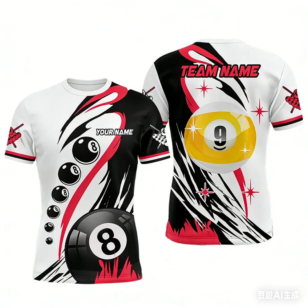 Mode Biljart Sport Heren T-Shi - Summer Clothing Name recensie en prijs