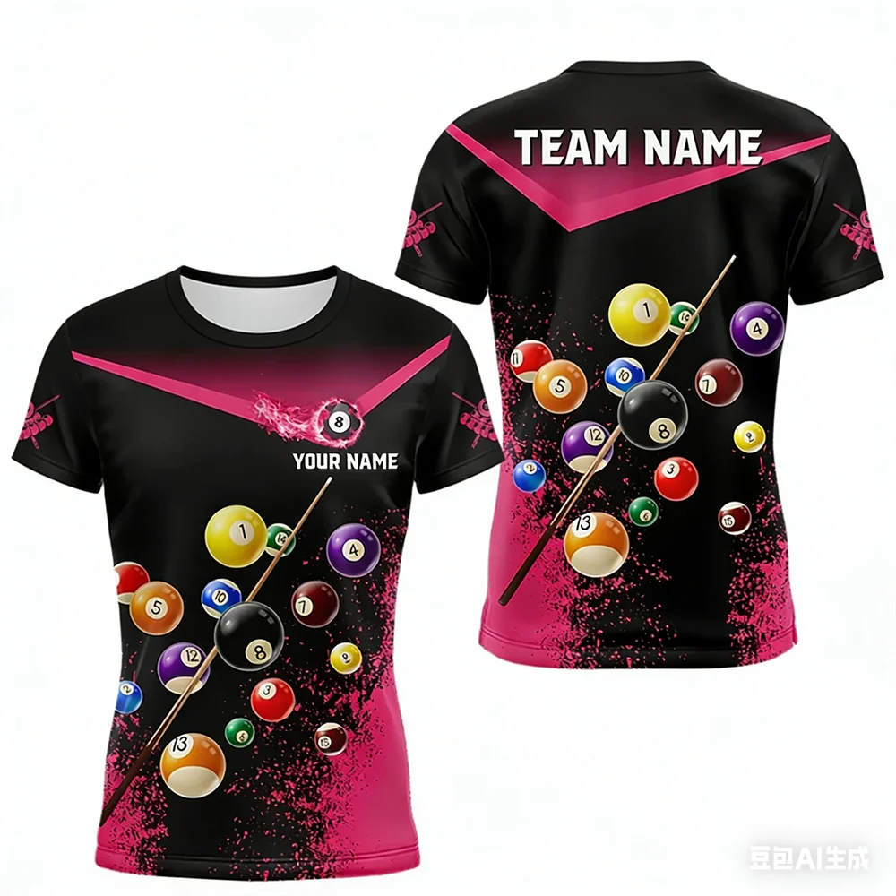 Mode Biljart Sport Heren T-Shi - Summer Clothing Name recensie en prijs
